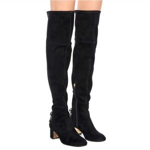 Tory Burch Laila Black Suede Otk Over The Knee Boots